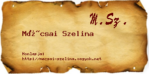 Mácsai Szelina névjegykártya